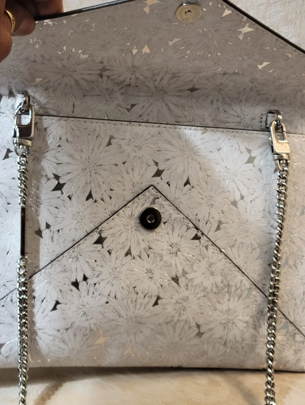 Michael Kors Medium Barbara Envelope Clutch with Chain Strap NWOT